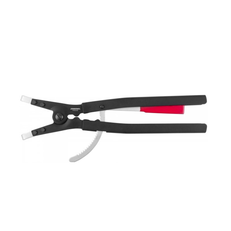 Щипцы Jonnesway P9920D 046107 загнутые 90° с фиксатором для стопорных колец, разжим, 165-300 мм, 4.5-5.5 мм, 500 мм в Муроме