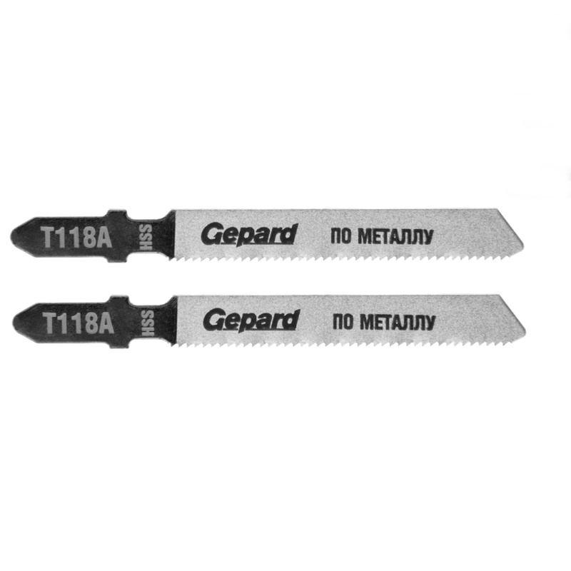 Пилка по металлу для лобзика Gepard GP0612-01, T118А, 2 шт.