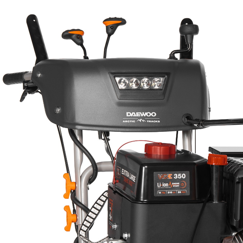Снегоуборщик бензиновый Daewoo DAST 430, 11,0 л.с, 310 см3  - двигатель WXE 350 с запуском от аккумулятора, ширина 76 см, 6 вперед/2 назад в Рыбинске