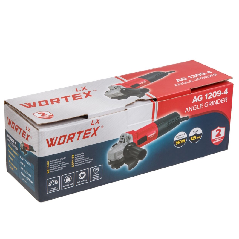 Угловая шлифмашина (болгарка) Wortex LX AG 1209-4 1335619, 125 мм, 900 Вт в Рыбинске