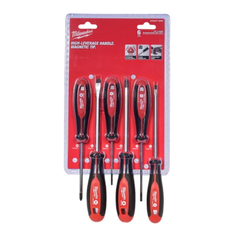 Отвертки магнитные Milwaukee 4932471806 трехгранная рукоятка набор 1 - 6ед SL 3SL 4SL 55SL 65PZ1PZ2 1920₽