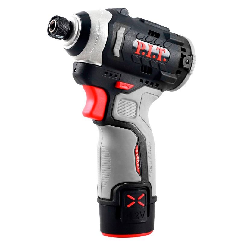 Винтоверт аккумуляторный P.I.T. IMPACT PSD12K-120A/1, бесщёточный, 12В, 120Нм, HEX 1/4", АКБ 2Ач, ЗУ в Ярославле