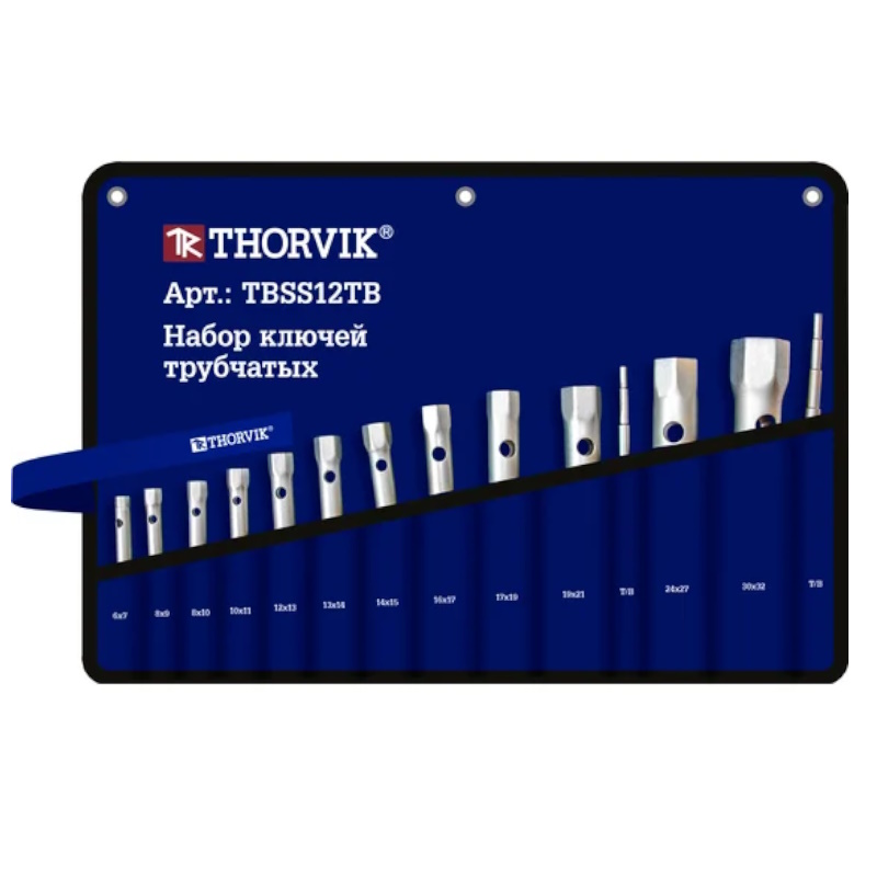 Набор ключей трубчатых в сумке Thorvik TBSS12TB 053738 6-32 мм 12 предметов 5039₽