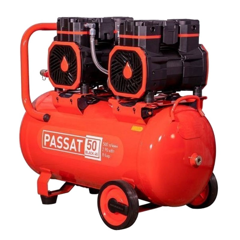 Компрессор безмасляный Aurora PASSAT-50 BLACK 4G 38254 45л 500лмин 29кВт