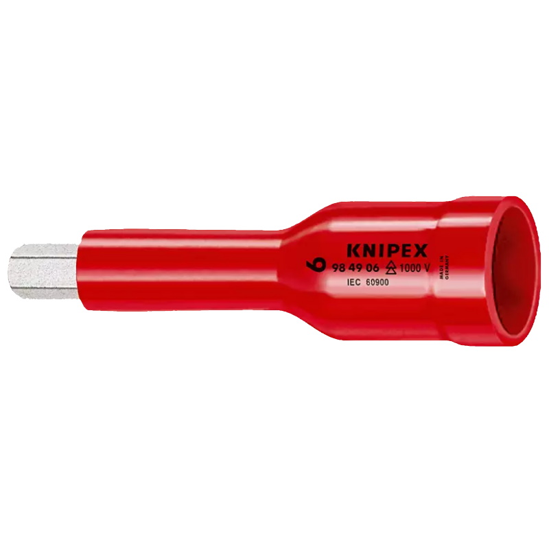 Головка торцевая Knipex KN-984906, VDE 1/2", с вставкой-битой с внешним шестигранником 10 мм, диэлектрическая в Иваново