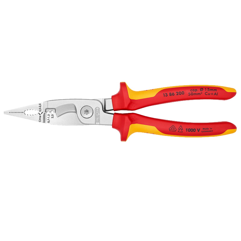 Клещи электромонтажные Knipex KN-1386200SB, VDE, 6 в 1, зачистка 0.75 – 2.5 мм², 200 мм в Муроме