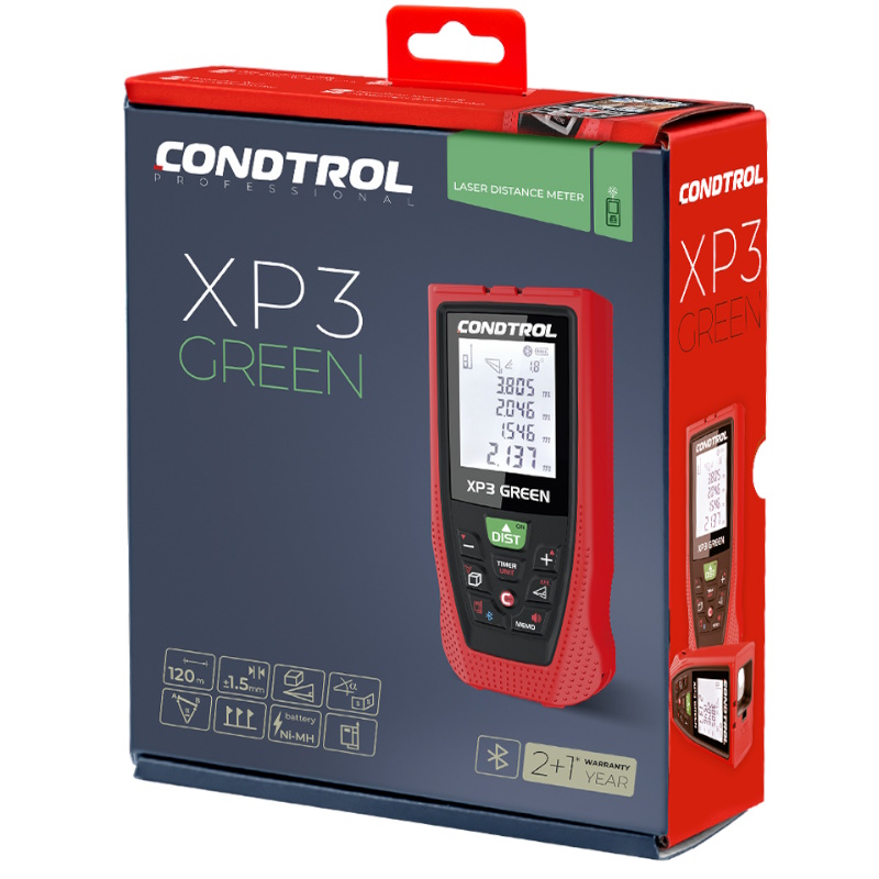 Лазерный дальномер Condtrol XP3 Green 1-4-107, 120м  в Вологде