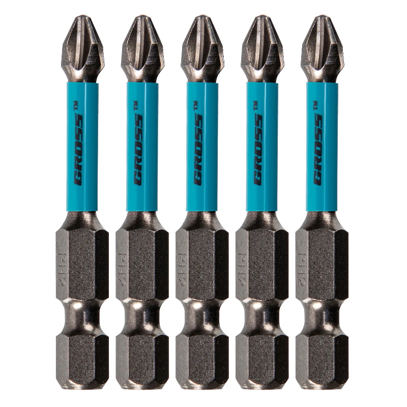 Набор бит торсионных Gross 11490 PH2x50 мм для ударных шуруповертов 5 шт 429₽