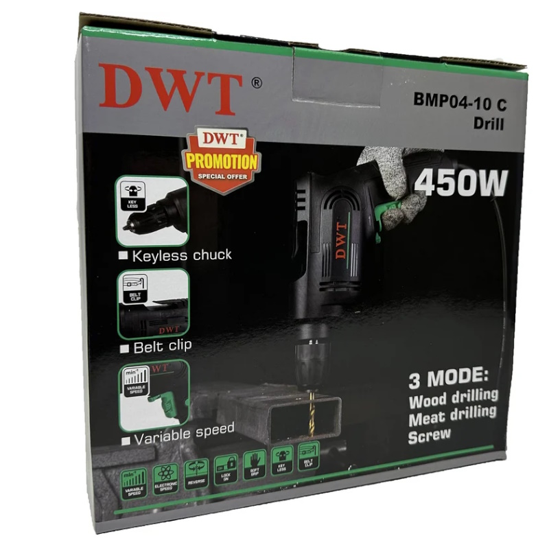 Безударная дрель DWT BMP04-10 C, 450 Вт