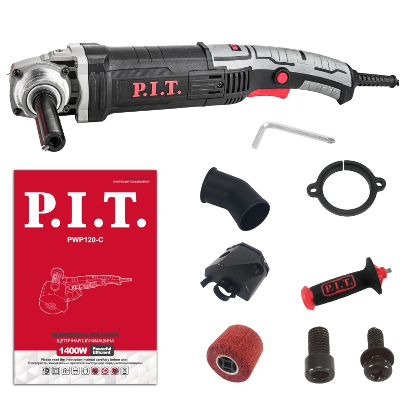 Шлифмашина щеточно-брашировальная электрическая PIT PWP120-C 1400Вт 120х100мм 700-4200обмин