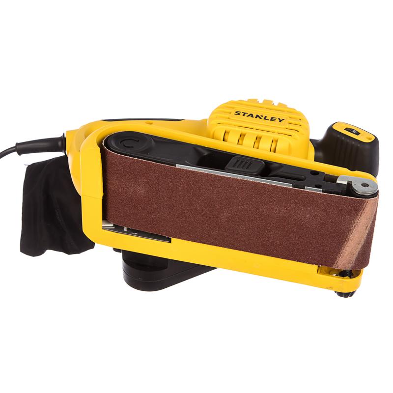 Сетевая ленточная шлифмашина Stanley SB90 (скорость 380 м/мин, мешок для пыли)