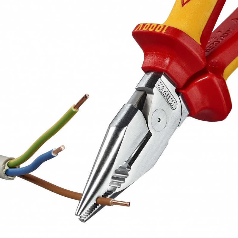 Плоскогубцы комбинированные остроконечные с удлинёнными губками Knipex KN-0826185, 185 мм, хром 2 в Твери