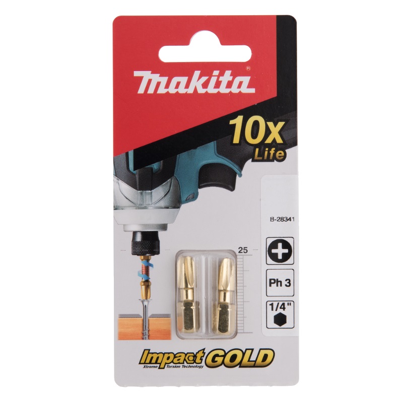 Насадка Makita Impact Gold PH3 B-28341, 25 мм, C-form, 2 шт.