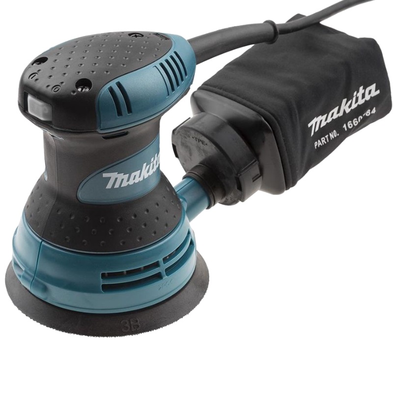 Эксцентриковая шлифмашина по дереву Makita BO5030 (электрическая, вес 1,3 кг, работа с пылесосом, диск 125 мм)