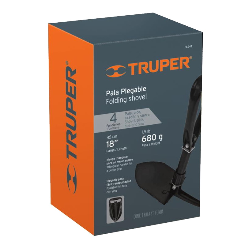 Складная лопата Truper PLE-18 16018, (функции лопаты, кирки, мотыги, пилы) в Череповце