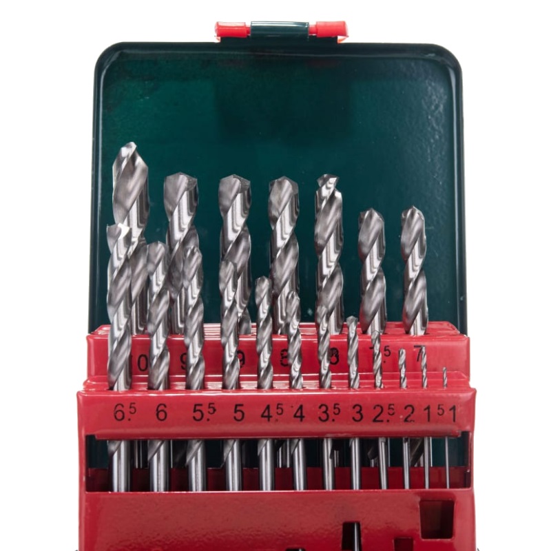 Набор сверл в металлическом кейсе Metabo 627153000 (тип HSS-G, диаметр 1-10 мм, 19 штук, по металлу) в Кинешме