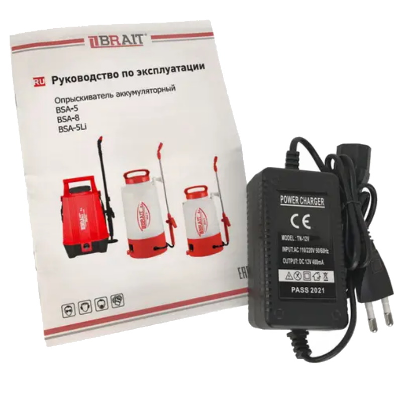 Опрыскиватель аккумуляторный Brait BSA-5 27.01.007.072, объем 5 л, рабочее давление 1.5-4 бар, АКБ гелевый, 12 В, 1.3 Ач в Рыбинске