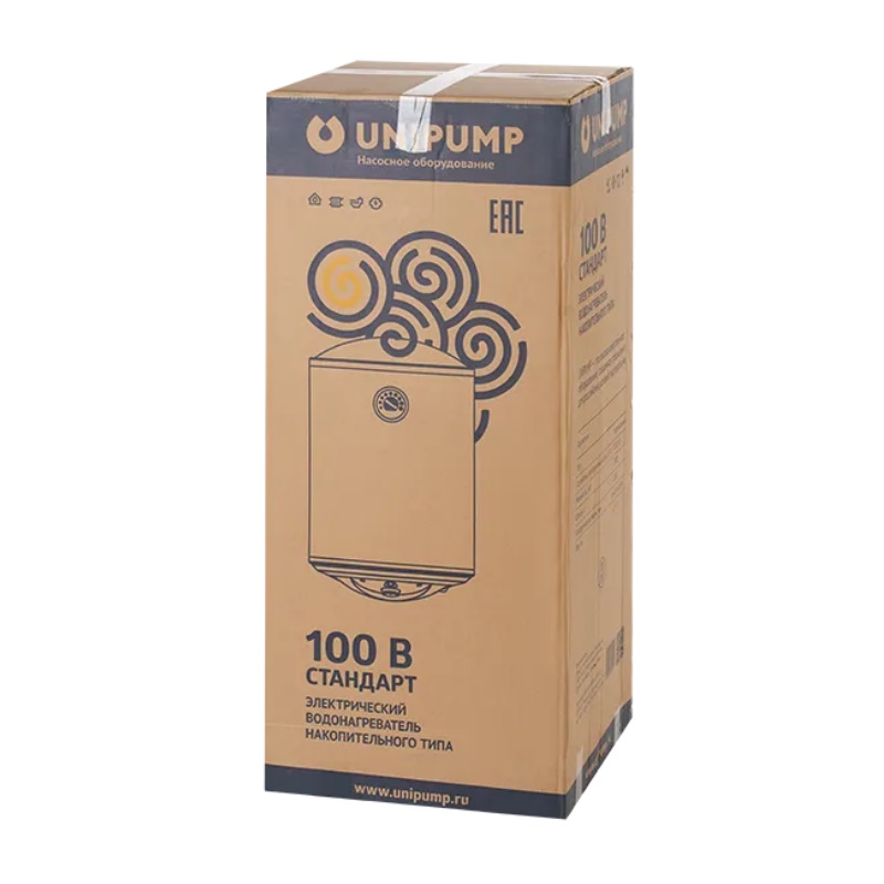 Водонагреватель накопительного типа Unipump Стандарт 100 В, 100 л, вертикальный, 1,5 кВт, d-410 мм, h-1075 мм 21388