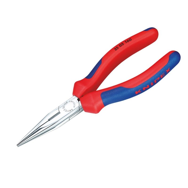 Плоские круглогубцы с режущими кромками Knipex KN-2505160, хромированные, 160 мм в Твери