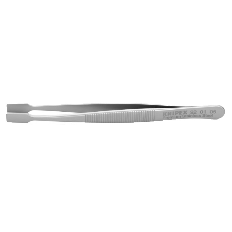 Пинцет универсальный Knipex KN-920105, нержавеющая сталь, 120 мм, гладкие прямые тупые губки в Муроме