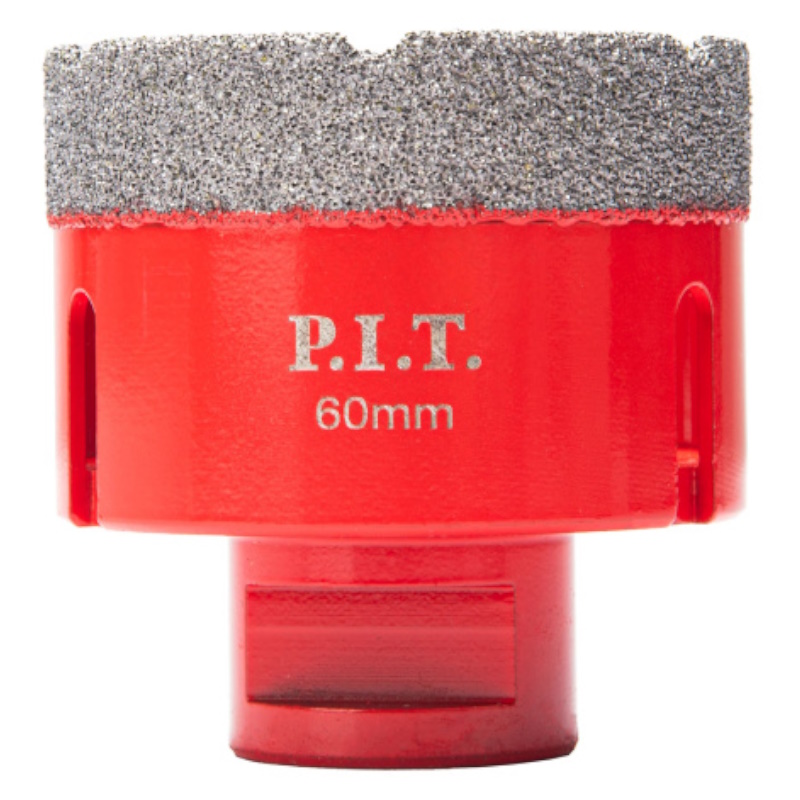 Коронка алмазная по керамограниту P.I.T. AMAS18-0060, 60 мм, M14, сухое сверление, вакуумная пайка в Александрове