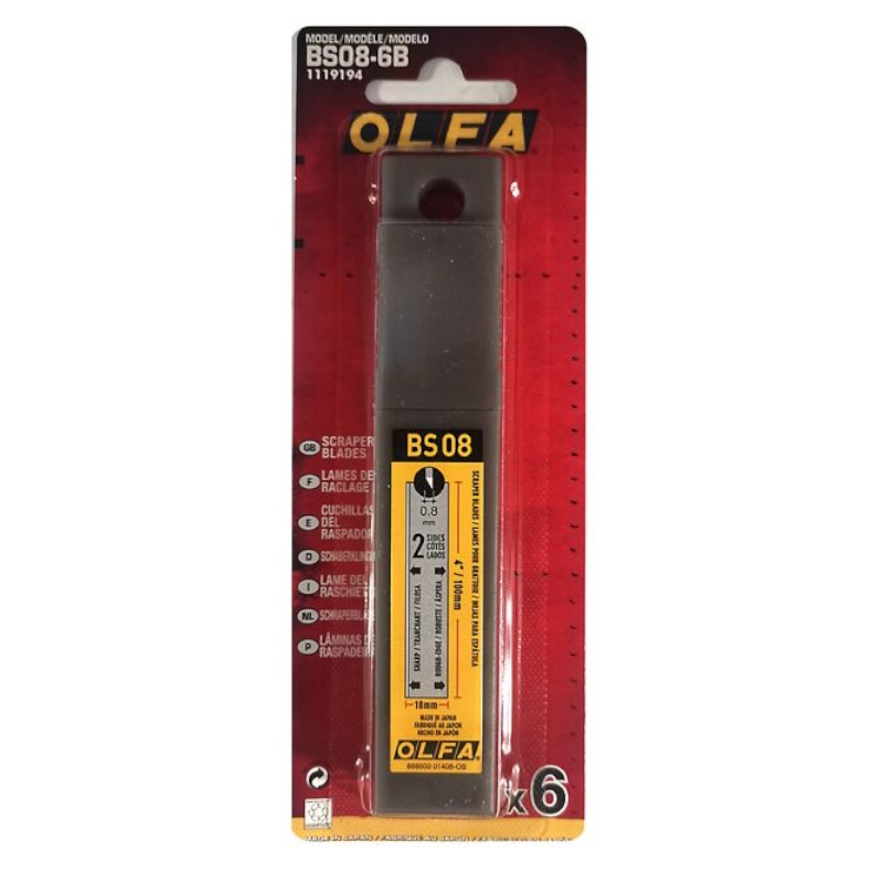 Лезвие Olfa OL-BS08-6B, 100мм, 6шт.