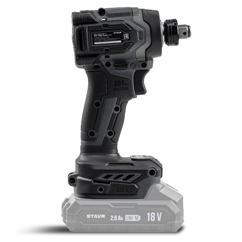 Шуруповерт ударный аккумуляторный Stavr SID 18BL-230V 4610264004216, бесщеточный, 18В UNI-M, 1200/1900/2500/3200 об/мин, подсветка, без акб и зу в Муроме