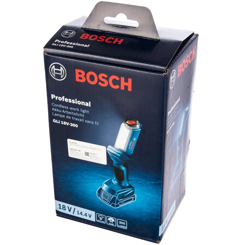 Фонарь аккумуляторный складной Bosch 18В GLI 18V-300 Solo 0.601.4A1.100 в Иваново