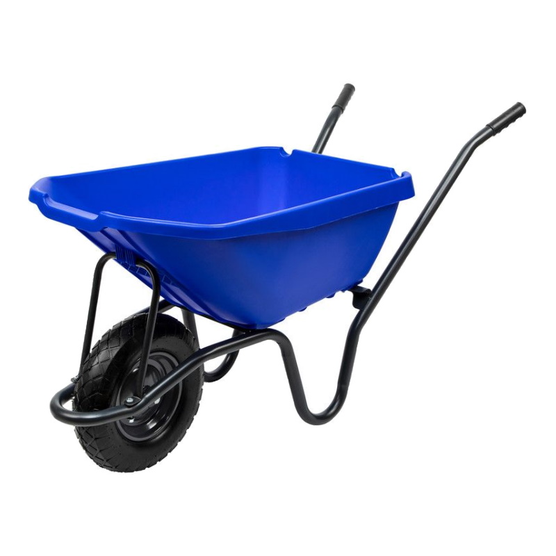 Тачка садово-строительная Сибртех 68919 с пластиковым корытом грузоподъемность 175 кг объем 90 л 3331₽