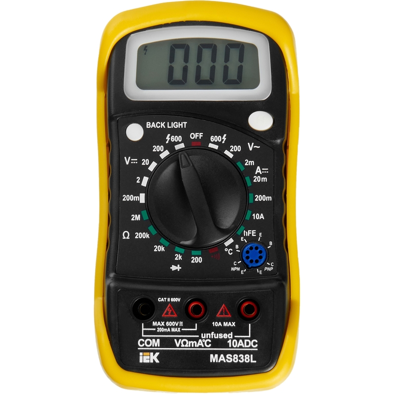 Мультиметр цифровой IEK MASTER MAS838L TMD-3L-838 во Владимире