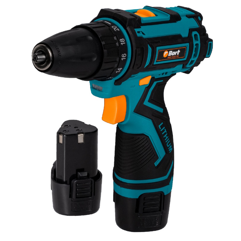 Дрель-шуруповерт аккумуляторная Bort BAB-12x2Li-FD 93413151, 2x1,5 Ah  в Костроме