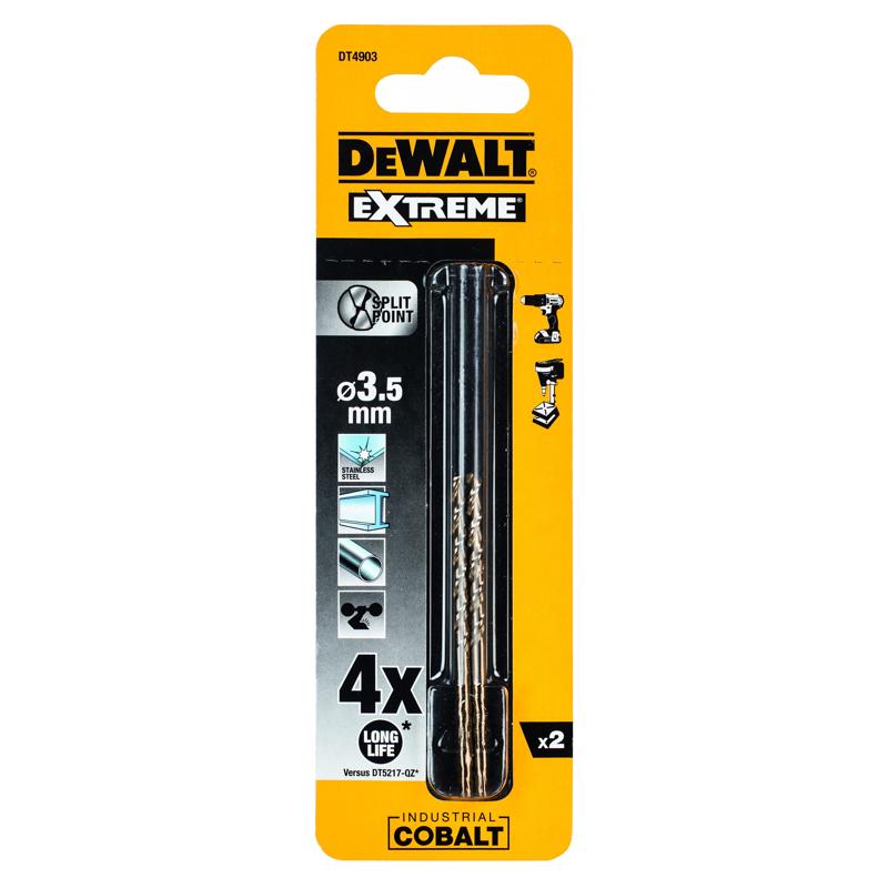 Сверло по металлу DeWalt DT4903-QZ, EX HSS-CO, 3.5х70х39 мм, 2 штуки в Рыбинске