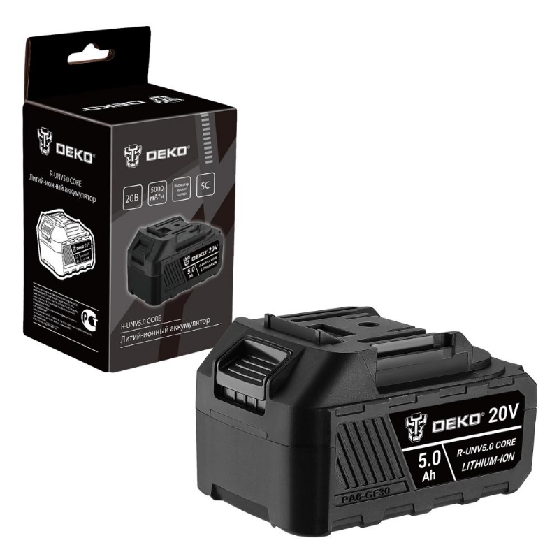 Аккумулятор Deko R-UNV5.0 CORE 083-1016, Li-ion, 20В, 5.0А*ч в Туле