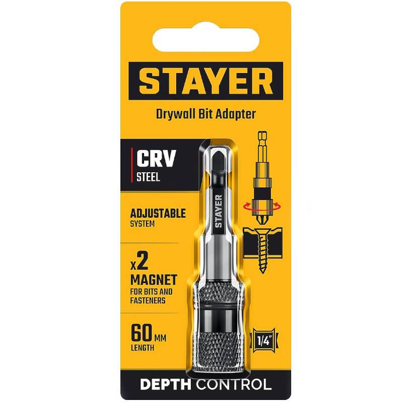 Адаптер Stayer DC65 26741 с регулировкой глубины вкручивания для ГКЛ в Ярославле