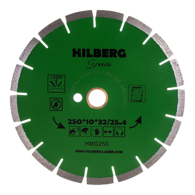 Диск алмазный отрезной Hilberg Гранит Лазер HMG250 250х32254х10 6920₽