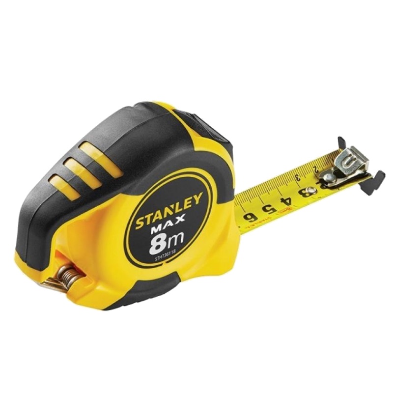 Рулетка магнитная Stanley Max STHT0-36118 (8 м, 25 мм, обрезиненный корпус) в Твери