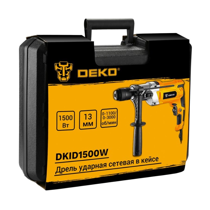 Дрель ударная сетевая Deko DKID1500W 063-4322