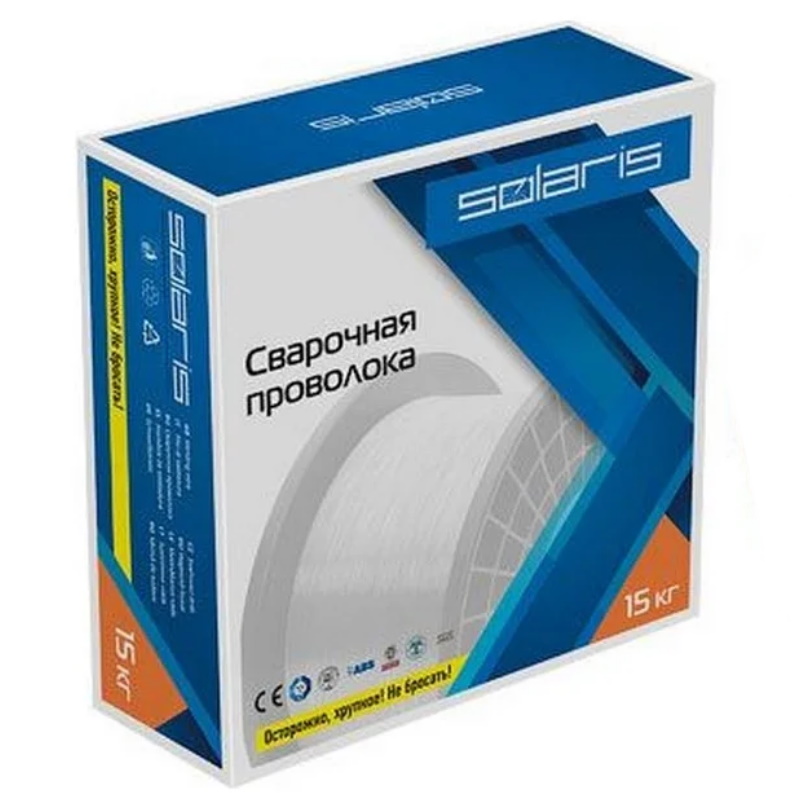 Проволока сварочная Solaris WM-ER70S6-10S15, ER 70S-6 омедненная ф1,0мм, катушка BS300 15 кг