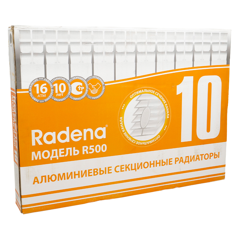 Радиатор отопления алюминиевый Radena 500/85, 10 секций
