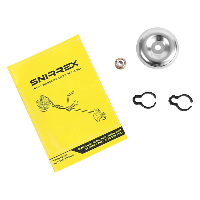 Бензиновый триммер Snirrex SNBC33B, 32,6 см3, прямая штанга, ручка велосипедная, леска/нож