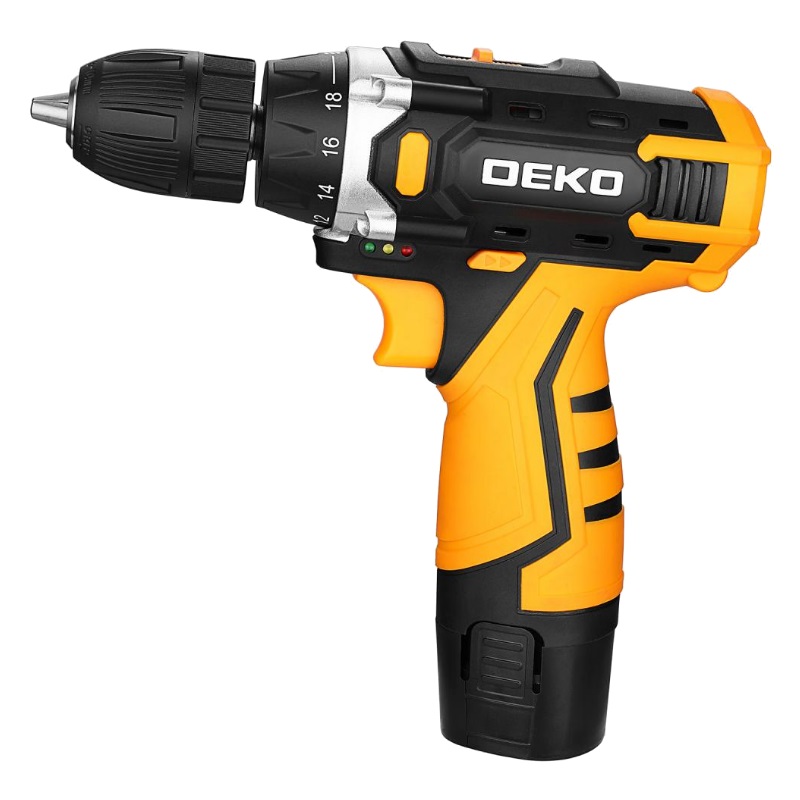 Аккумуляторная дрель-шуруповерт Deko DKCD12V 083-1006 (12В, Li-Ion 2х1.5Ач, ЗУ, кейс) в Муроме