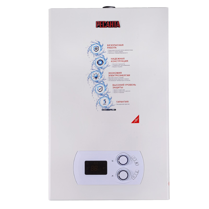 Газовый котел Ресанта ГК-24 74/9/4, двухконтурный, 24 кВт, настенный в Ярославле