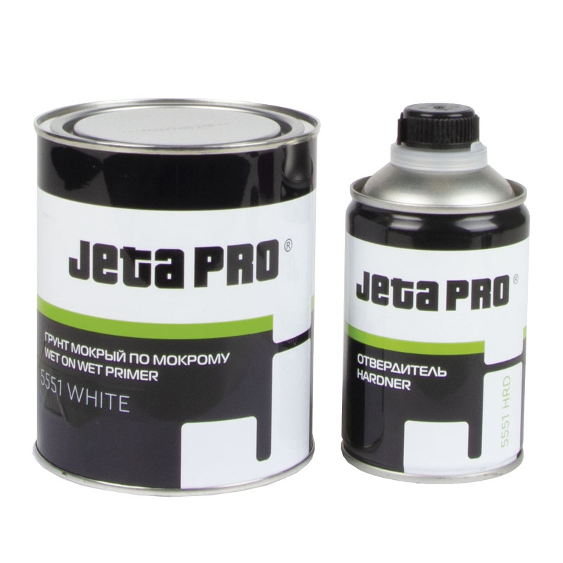 Грунт мокрый-по-мокрому JetaPro 5551 white, 3:1, акриловый + отвердитель: 0,75 л + 0,25 л, Белый в Кинешме