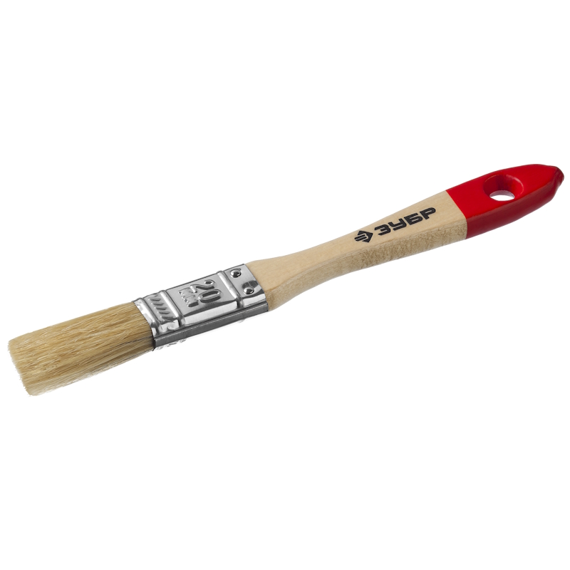 Кисть плоская Зубр УНИВЕРСАЛ-МАСТЕР 4-01003-020 натуральная щетина деревянная ручка 20мм 35₽