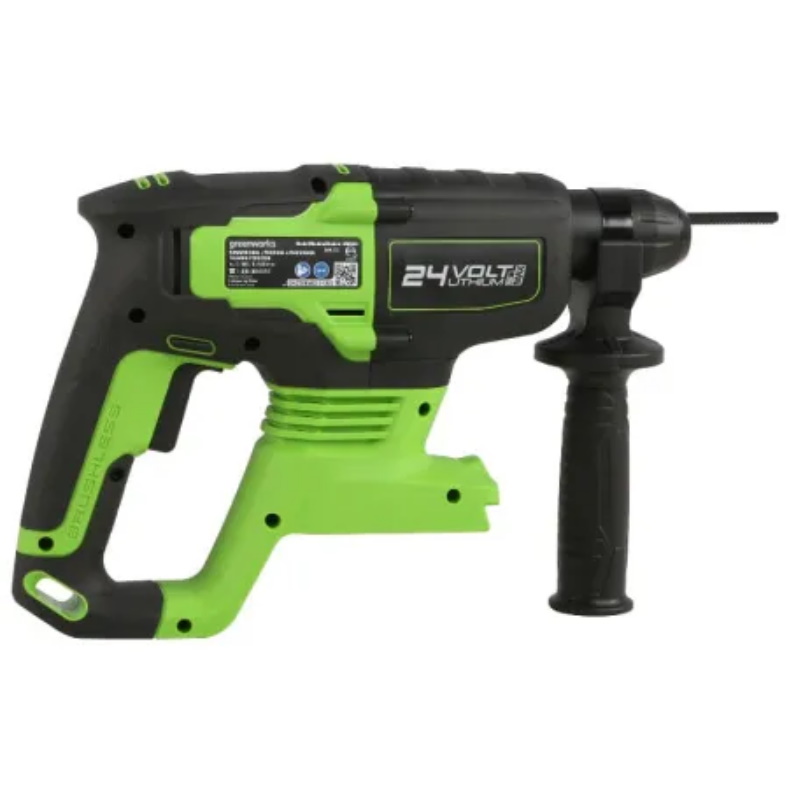 Перфоратор Greenworks GD24SDS2 24V 3803007CUA,  аккумуляторный, бесщеточный, 2 Дж, 4500 уд/мин, 24 мм, 1х2Ач, ЗУ 