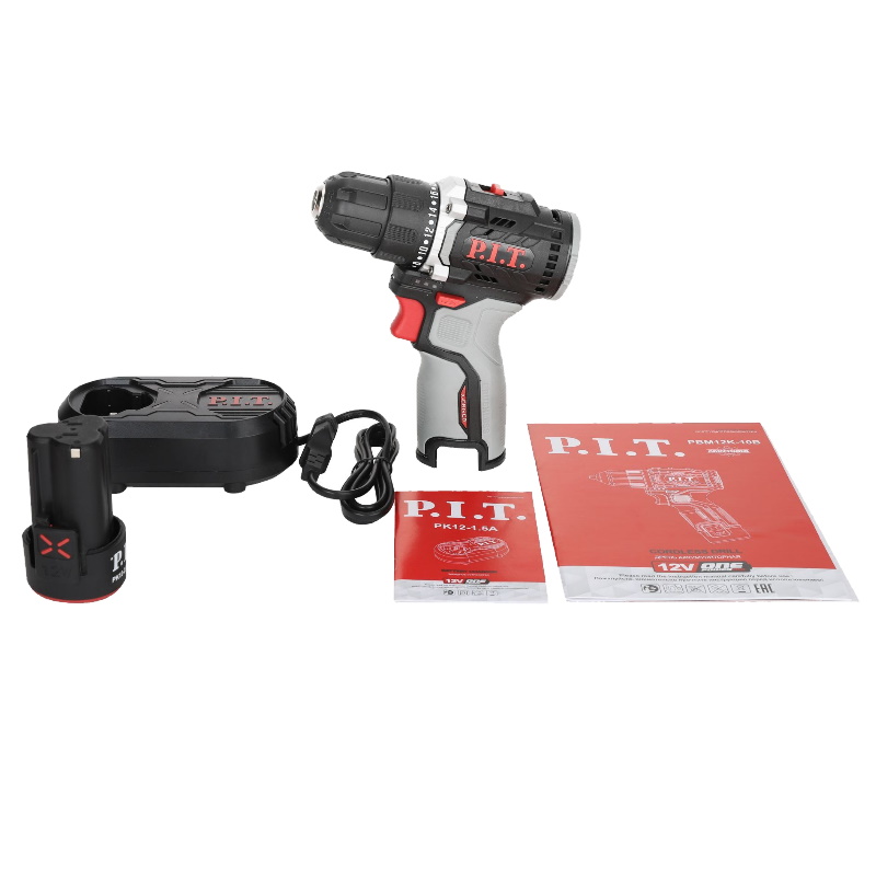 Дрель аккумуляторная бесщёточная P.I.T. PBM12K-10B/1 X-DRIVER (12В, 35Нм, 10 мм, 2ск, 1 акб 2,0Ач, ЗУ, кор.) в Коврове