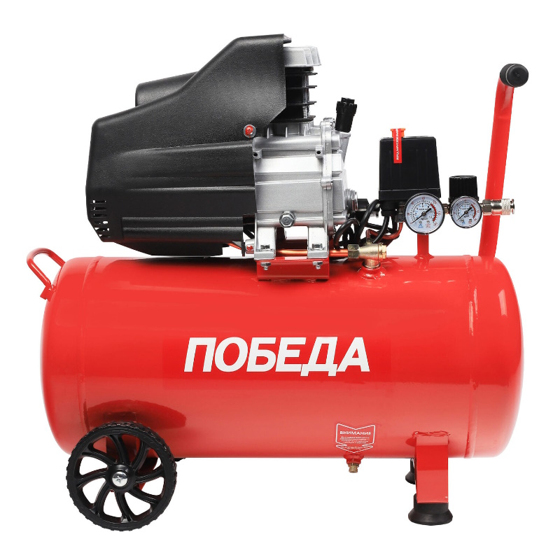 Компрессор поршневой масляный Победа KM 50-250 525301767, 250 л/мин, 8 бар, 1800 Вт, 50 л, быстросъемный 1/4" в Кинешме