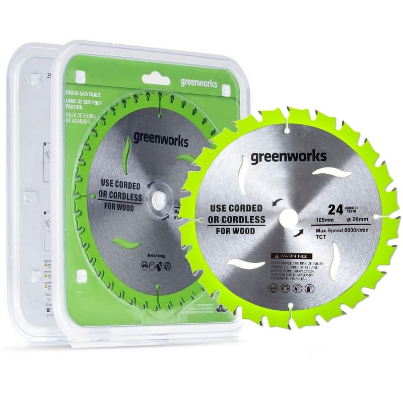 Диск пильный по дереву для циркулярной пилы Greenworks 2955707, 165x1.6x20 мм, 24T в Муроме