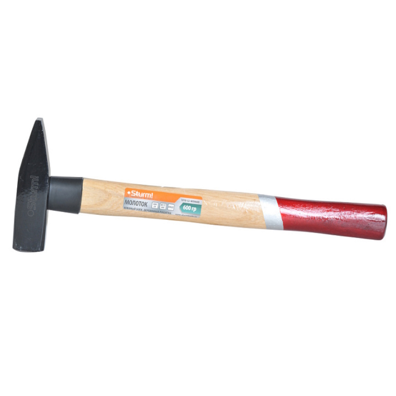 Молоток слесарный Sturm 1010-52-WD0600 кованый боек 600 г деревянная рукоятка 327₽