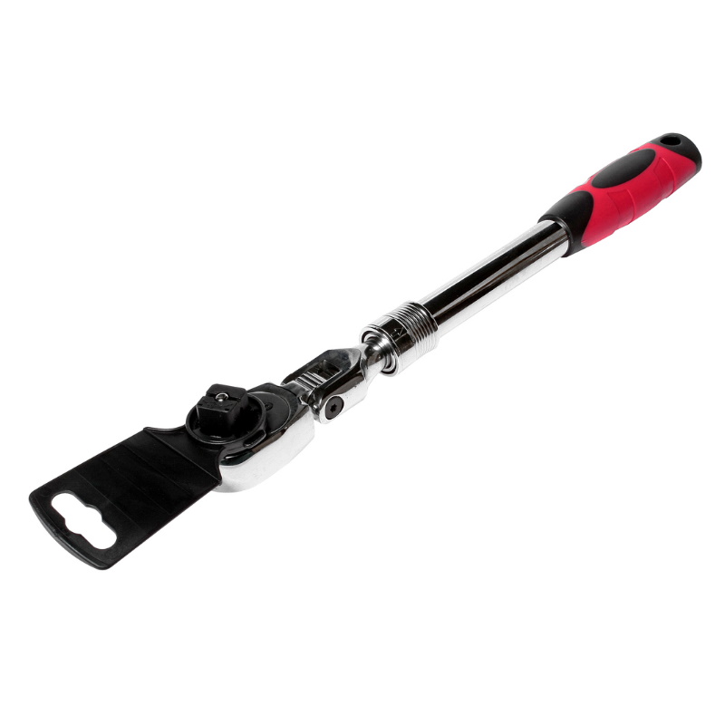Трещотка JTC JTC-5030, 1/2", 72-зубцовая, шарнирная, с поворотной головкой, с резиновой рукояткой, регулируемая длина 345-495 мм в Костроме